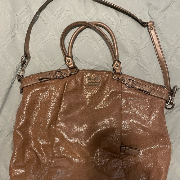 Coach shimmery gold purse - Picture 1 of 6